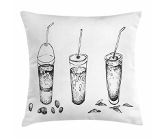 Iced Coffee Ice Tea Drink Pillow Cover