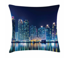 Urban Skyline Photo Pillow Cover