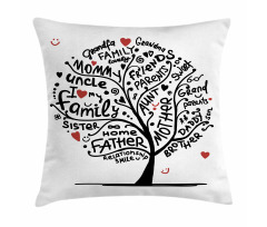 Calligraphic Doodling Pillow Cover