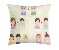 Cartoon Generations Drawing Pillow Cover