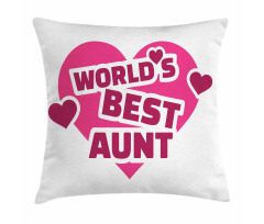 World's Best Aunt Lettering Pillow Cover