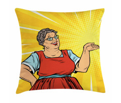 Grandma and Sunburst Effect Pillow Cover