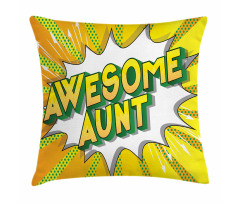 Pop Art Comic Inspired Aunt Pillow Cover