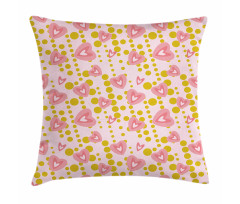 Modern Rhythmic Hearts Pillow Cover