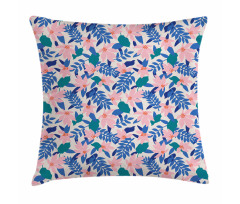 Soft Exotic Flower Leaves Pillow Cover