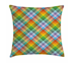 Colorful Summer Madras Style Pillow Cover