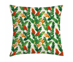 Vibrant Banana Leaves Art Pillow Cover