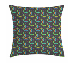 Ornate Rainbow Umbrellas Pillow Cover