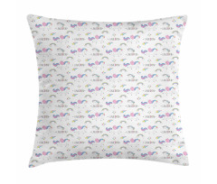 Unicorn Party Rainbow Stars Pillow Cover