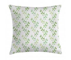 Symmetrical Olive Leaves Pillow Cover