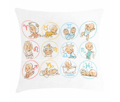 Zodiac Signs Design Pillow Cover