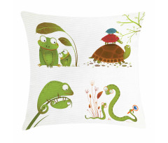 Snake Frog Ninja Reptile Pillow Cover