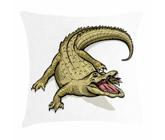 Exotic Wild Crocodile Pillow Cover