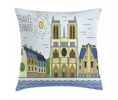 Postcard Image Pillow Cover