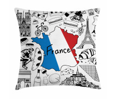 French Culture Pillow Cover