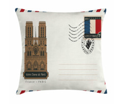 Postcard Stamp Pillow Cover