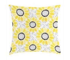 Sun Flower Nature Art Pillow Cover