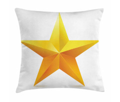 Single Yellow Ombre Star Pillow Cover