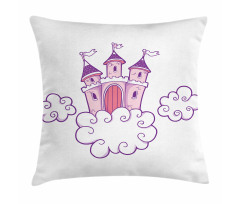 Dreamy Fortress Clouds Art Pillow Cover