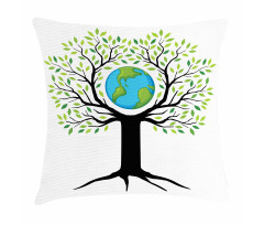 Green Friendly Earth Pillow Cover