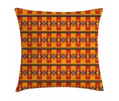 Warm Tones Geometrical Art Pillow Cover