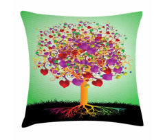 Magic Love Tree Heart Pillow Cover