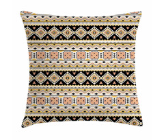 Triangles Tribal Motifs Art Pillow Cover