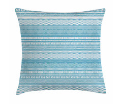 Horizontal Strips and Zigzags Pillow Cover