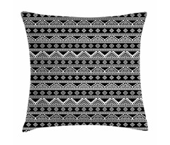 Monochrome Aboriginal Motifs Pillow Cover