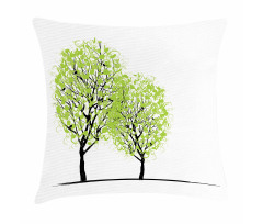 Warm Season Tree Pillow Cover