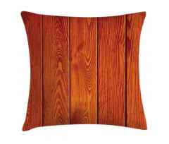 Wood Timber Floor Orange Pillow Cover