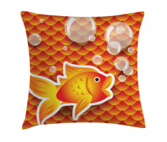 Cartoon Goldfish Bubble Pillow Cover