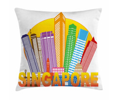 Typography and Skyline Pillow Cover