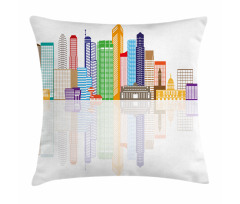 Panoramic Famous Landmark Pillow Cover