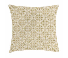 Baroque Floral Motif Pillow Cover