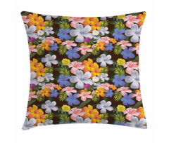 Colorful Various Flowers Pillow Cover
