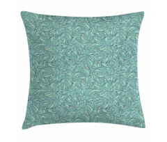 Jungle Leaves Hand Drawn Pillow Cover