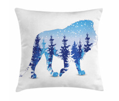 Winter Woods as Animal Pillow Cover