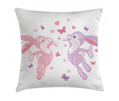 Bunnies Kissing in Air Pillow Cover