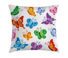 Colorful Ornate Wings Pillow Cover