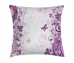 Swirling Flowers Wild Pillow Cover