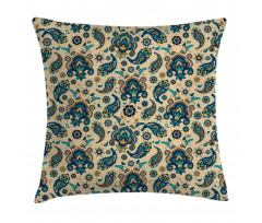 Vintage Colorful Floral Pillow Cover