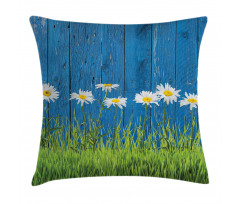 Spring Grass and Daisy Pillow Cover
