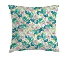 Flora Pattern with Rose Pillow Cover