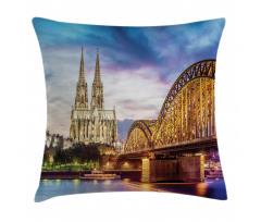 Old Bridge and Rhine Pillow Cover