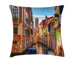 Venice Canal Cityscape Pillow Cover