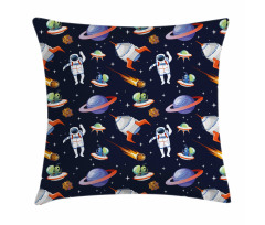 Galaxy Asteroid UFO Astronaut Pillow Cover