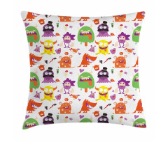 Monsters Animal Funny Cartoon Pillow Cover