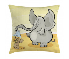 Elephant Bathing Mouse Pillow Cover