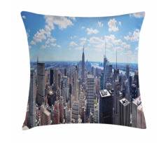 Skyscrapers Aerial View Pillow Cover